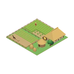 Wheat Farm, a low-poly food building from Erapolis