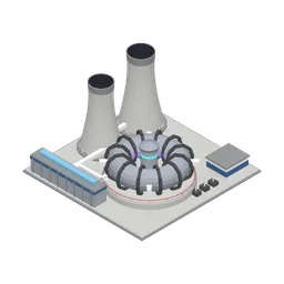 Fusion Reactor, a low-poly services building from Erapolis