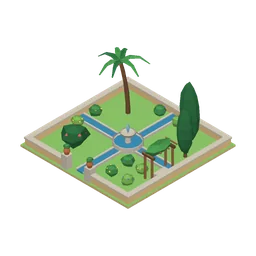 Garden, a low-poly decor building from Erapolis