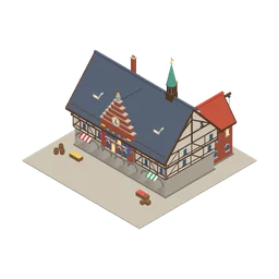 Guild Hall, a low-poly industry building from Erapolis