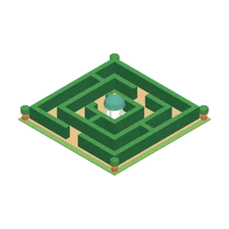 Hedge Maze, a low-poly decor building from Erapolis