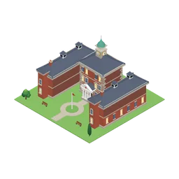 Hospital, a low-poly services building from Erapolis