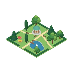 City Park, a low-poly decor building from Erapolis