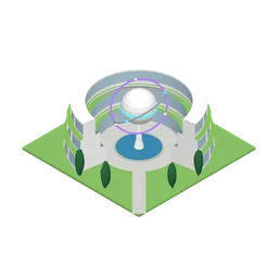 Quantum Institute, a low-poly knowledge building from Erapolis