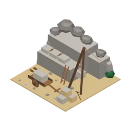 Stone Pit, a low-poly industry building from Erapolis