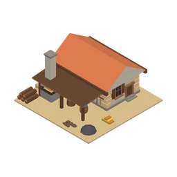 Bronze Smithy, a low-poly industry building from Erapolis