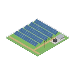 Solar Farm, a low-poly services building from Erapolis