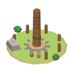 Ancestor Post, a low-poly decor building from Erapolis