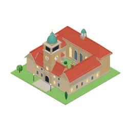 University, a low-poly knowledge building from Erapolis