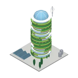 Vertical Farm, a low-poly food building from Erapolis