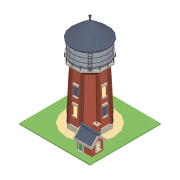 Water Tower, a low-poly services building from Erapolis